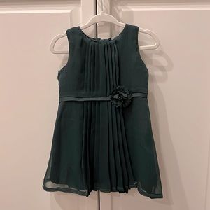 Carters baby girl 6-9m dark green occasion dress with matching bloomer